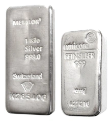 Lingot d'Argent 1Kg TVA Gratuit Pour Le Stockage