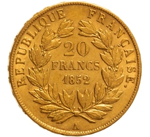 Pièce 20 Francs Or Napoléon III Tête Nue 1852 A
