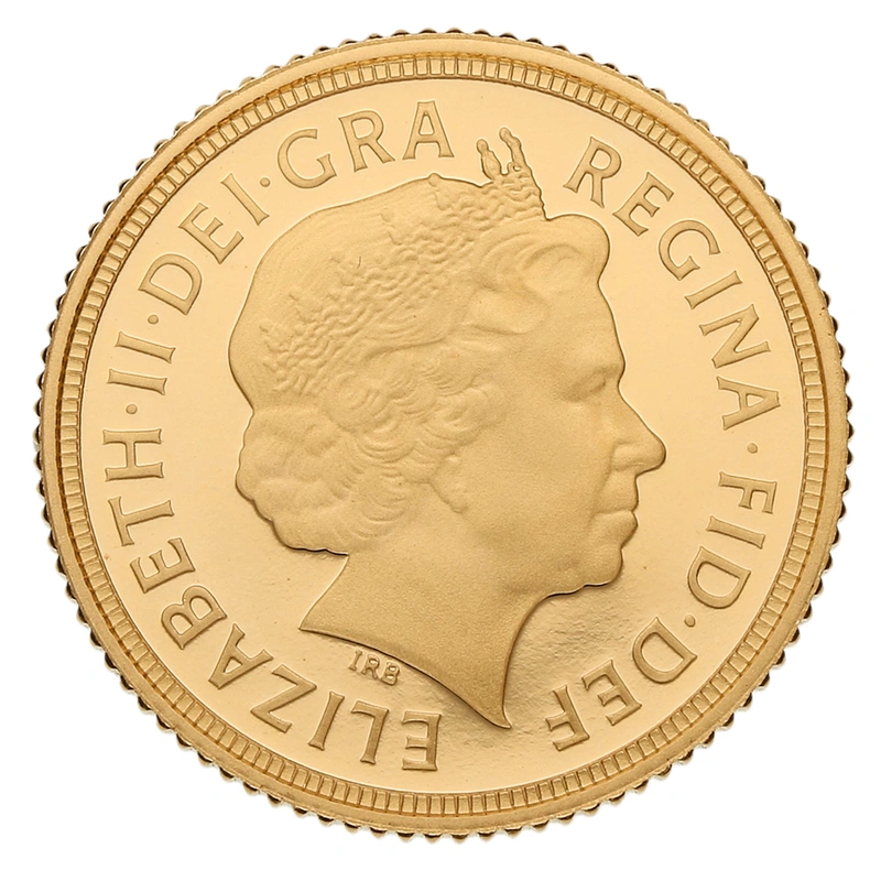2015 Or Demi Souverain Elizabeth II Quatrième Tête BE