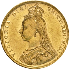 Souverain Or 1889 Victoria Tête Jubilée (M)