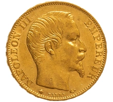 Pièce 20 Francs Or Napoléon III Tête Nue 1858 BB
