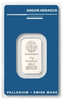 Lingot de Palladium 10g Argor-Heraeus
