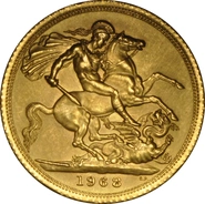 Pièce Souverain Or 1968 50 Ans Anniversaire