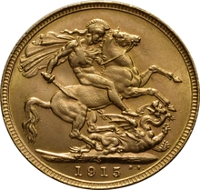 Pièce Souverain Or 1915 (S)