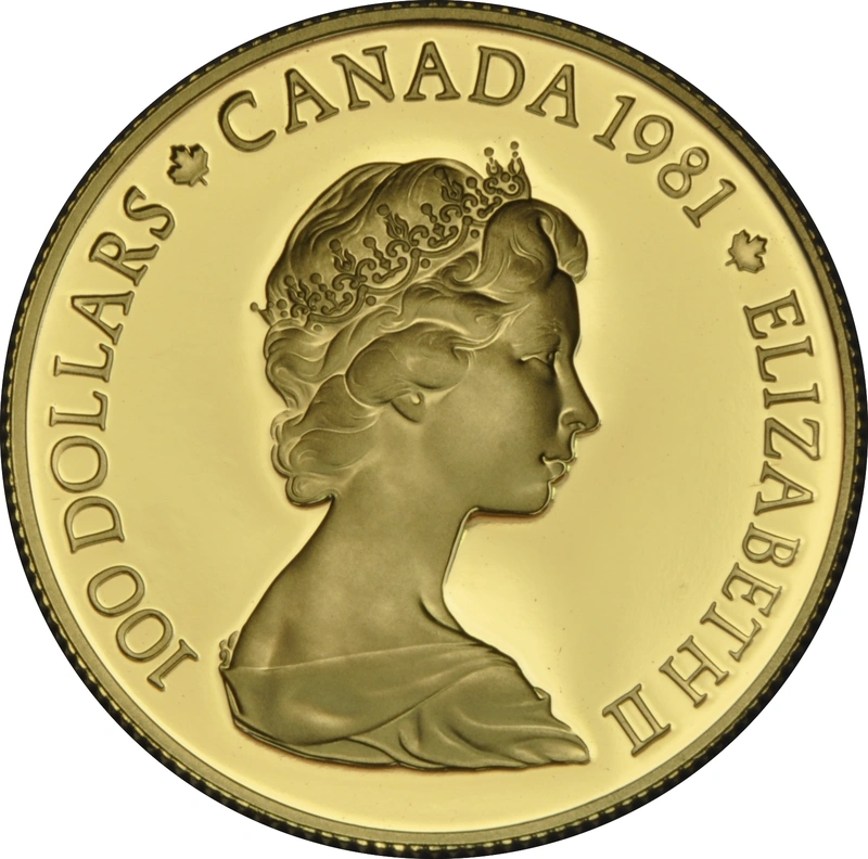 Pièce 100 Dollars Or Canada
