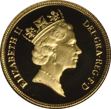 Pièce Demi Souverain Or 1987 BE
