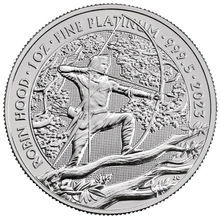 Pièce Royal Mint Mythes et Légendes Platine 1 Once 2023 Robin des Bois