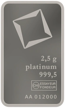 Lingot de Platine 2,5g Valcambi