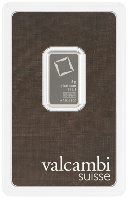Valcambi 5 Gram Platinum Bar Minted