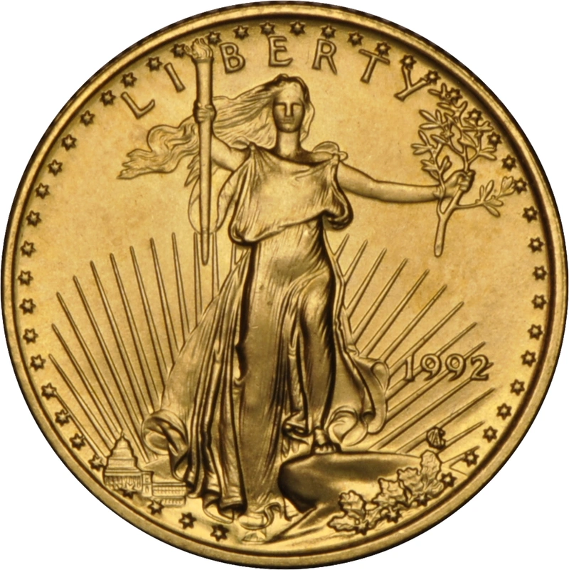 Pièce American Eagle Or 1/10 Once 1992