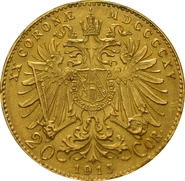 Pièce 20 Couronnes Or Autrichien