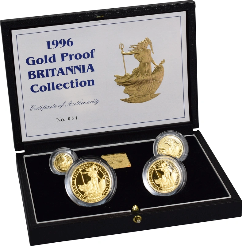1996 Proof Gold Britannia 4 Coin Set Boxed