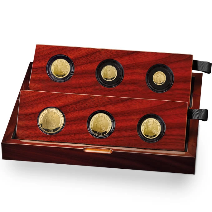 2016 Proof Britannia Gold 6-Coin Set Boxed