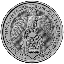 Royal Mint Queen's Beasts en Platine de 1 Once 2020 le Faucon en Coffret
