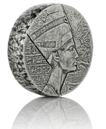 Pièce Reliques Égyptien Reine Nerfertiti Argent 5 Onces