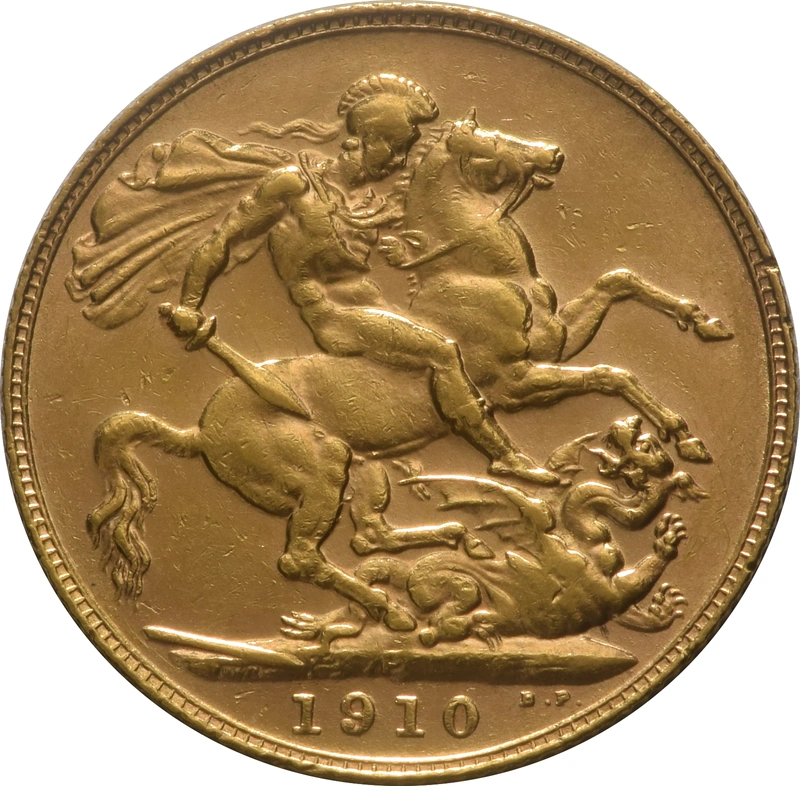 Pièce Souverain Or 1910 Édouard VII P