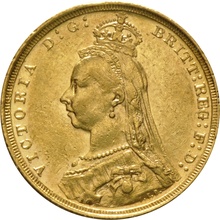 Souverain Or 1890 Victoria Tête Jubilée S