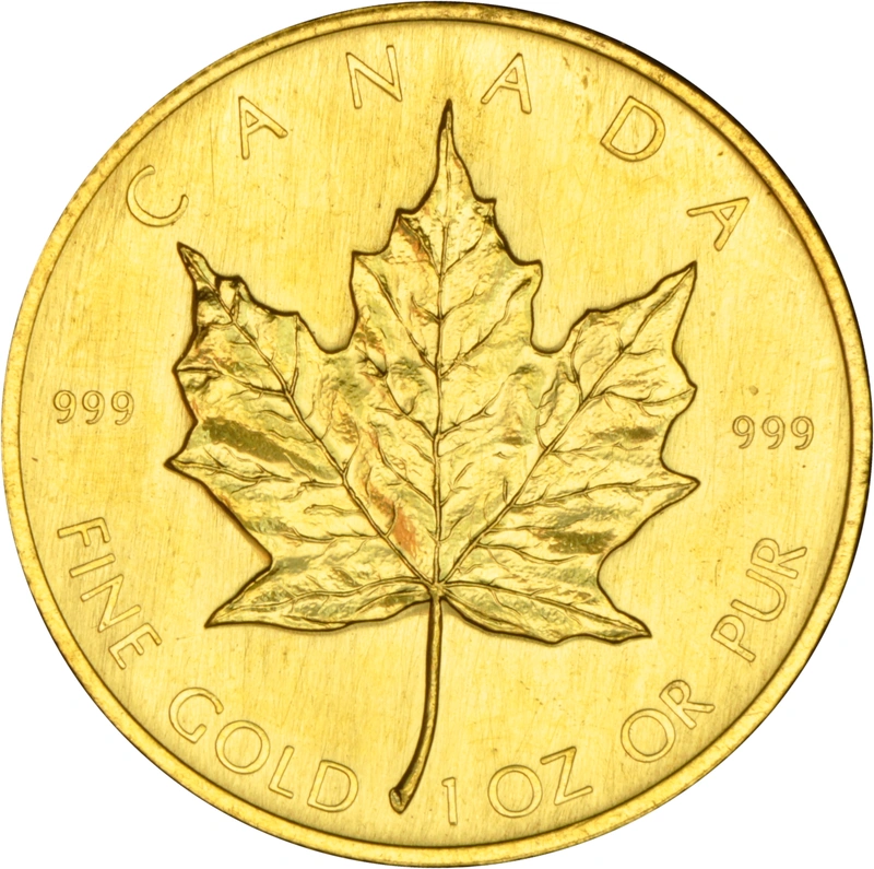 Pièce Maple Leaf Or 1 Once 1980