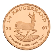Pièce Krugerrand Or 1/4 Once 2007 BE