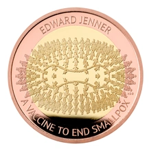 Pièce 2 Livres Or Edward Jenner 2023 BE en Boîte