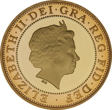 Pièce d'or de 2 livres sterling de 2015 (double souverain) Technologies Quatrième portrait