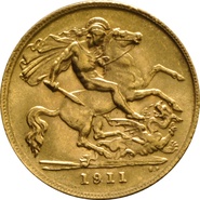 Demi-souverain en or - 1911