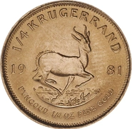 Pièce Krugerrand Or 1/4 Once 1981