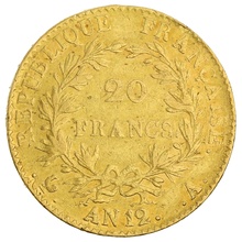 20 Francs Or Bonaparte Premier Consul An12 A