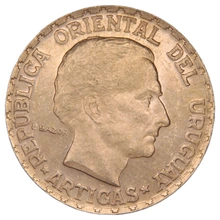 Pièce 5 Pesos Or Uruguay 1930