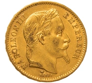 Pièce 20 Francs Or Napoléon III Tête Laurée 1868 A