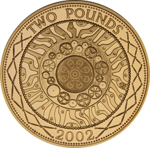 Pièce d'or de 2 livres sterling de 2002 (double souverain) Technologies