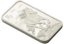 Lingot d'argent 10 g 2026 Année du Cheval PAMP