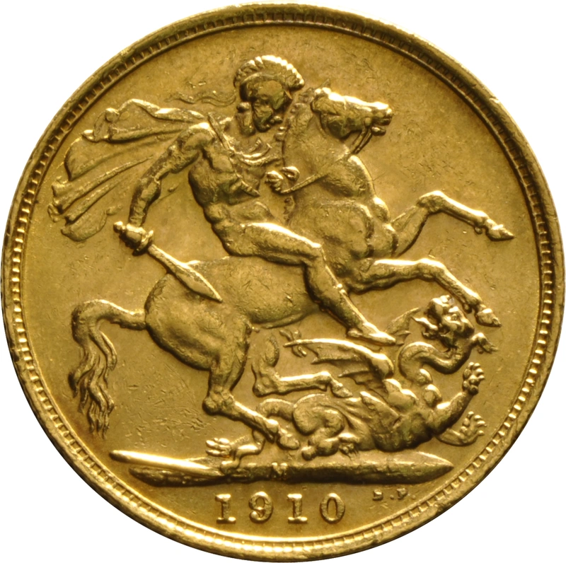 Pièce Souverain Or 1910 Édouard VII M