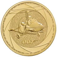 Pièce Or 1 Once 2024 Six Décennies de 007 Bond of The 1960S