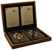 14 Pièces Royal Mint Monnaie Britannique Or 2008 BE en Boîte
