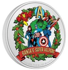 Pièce Marvel Argent 1 Once 2023 Meilleurs Vœux en Boîte