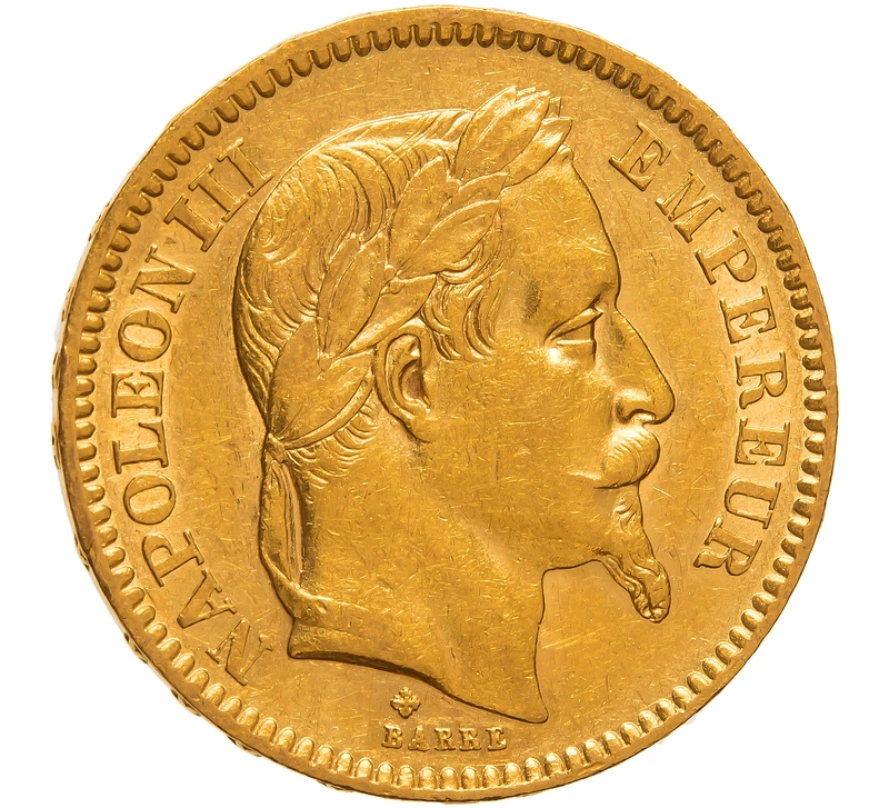 Pièce 20 Francs Or Napoléon III Tête Laurée 1862 BB