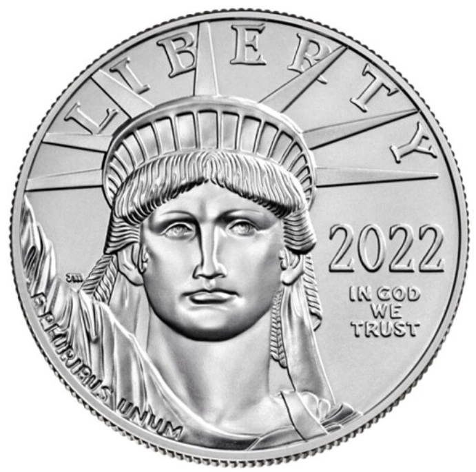 Pièce 100 Dollars US Platine Eagle 1 Once 2022