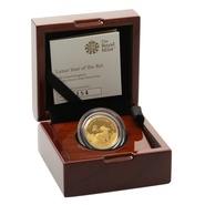 Pièce d'or de 1 once de la Monnaie royale 2020 de l'année du rat, en boîte