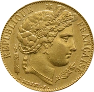 Pièce 20 Francs Or Cérès Notre Choix 1849 à 1851