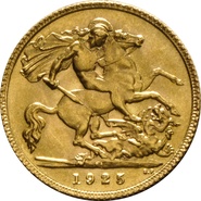 Demi-souverain en or - 1925 (SA)