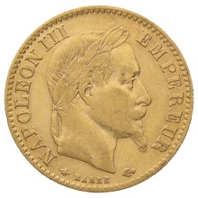 10 Francs Or 1863 Napoléon III Tête Laurée A