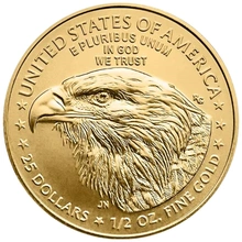 Pièce American Eagle Or 1/2 Once 2026
