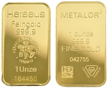 Lingot d'Or 1 Once Notre Choix Occasion