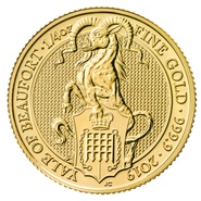 Collection Royal Mint Queen's Beasts en or 1/4 once 2019 - L'Éale de Beaufort