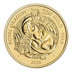 2026 Le dragon royal Tudor Beasts Pièce d'or de 1oz