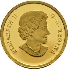 Pièce 50 Dollars Or Canadienne Pur À Haut Relief 2012 Elisabeth II Jubilé de Diamant en Boîte