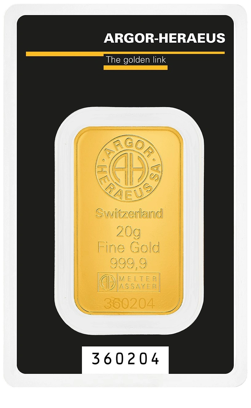 Lingot d'Or 20g Argor-Heraeus