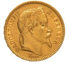 Pièce 20 Francs Or 1866 Napoléon III A
