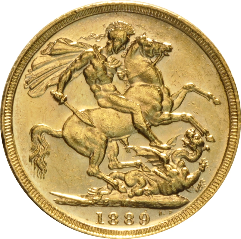 Pièce Souverain Or 1889 Victoria Tête Jubilée (M)